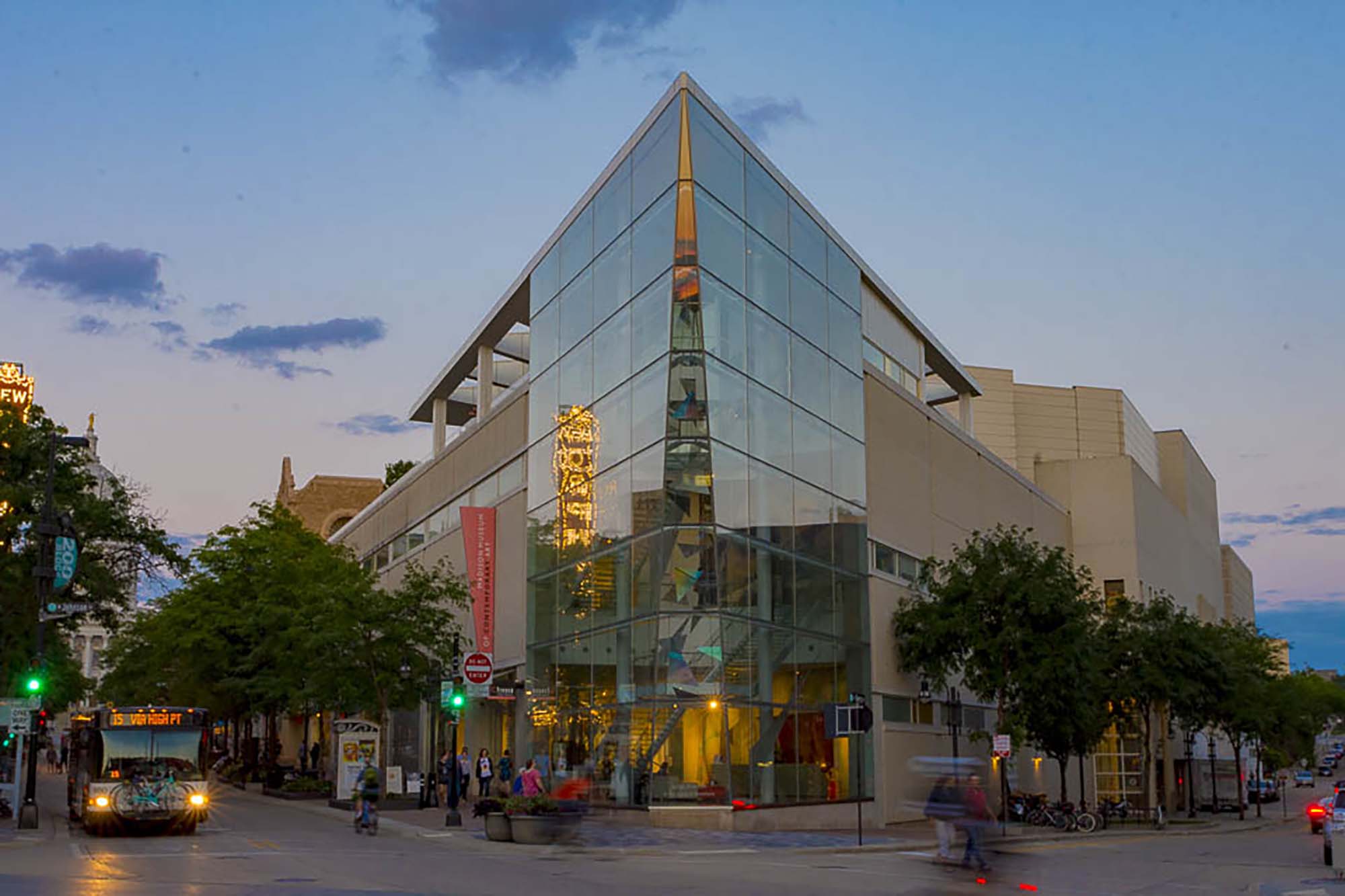 exterior of the Madison Museum of Contemporary Art from state street