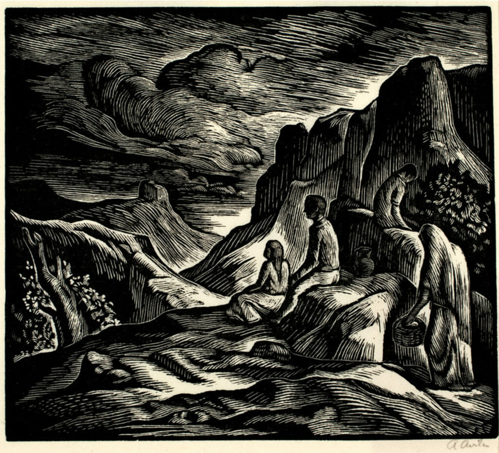 Cañada / Gorge. Artist: Abelardo Ávila. Date: sin fecha / undated. Medium: grabado en madera de pie sobre papel / wood engraving on paper.