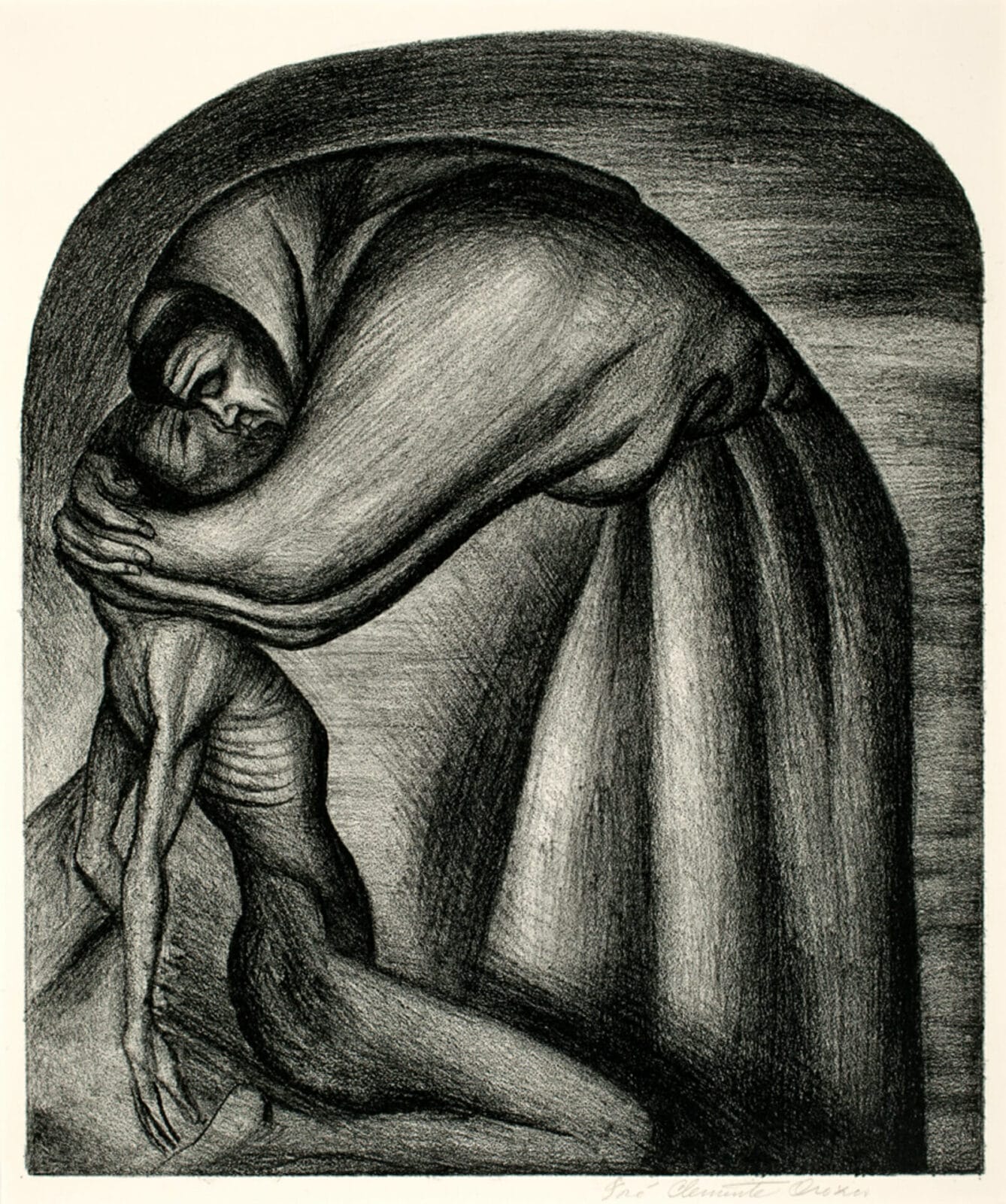 El franciscano / The Franciscan. Artist: José Clemente  Orozco. Date: 1929. Medium: litografía sobre papel / lithograph on paper.