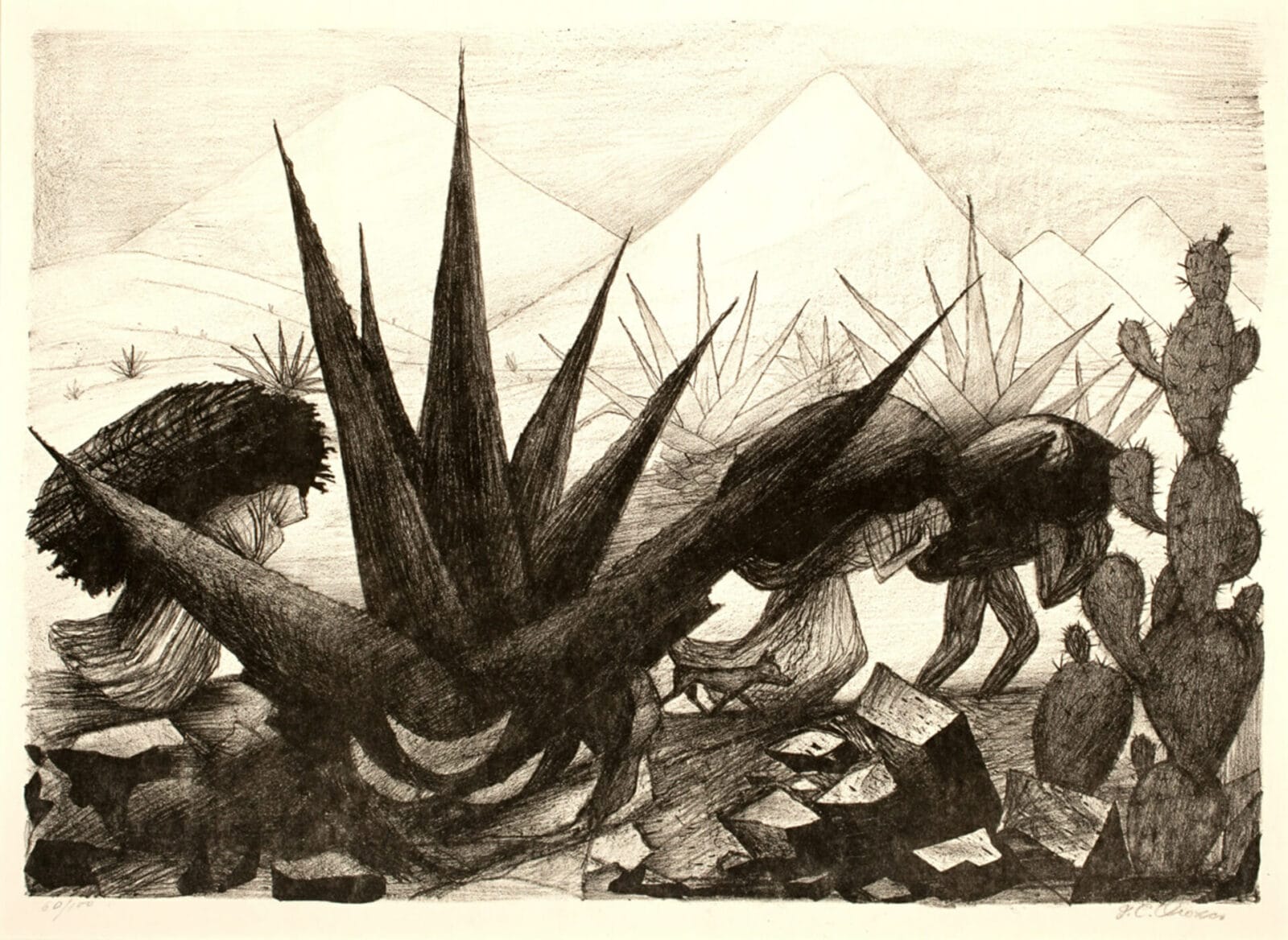 Inditos / Indians. Artist: José Clemente  Orozco. Date: 1929. Medium: litografía sobre papel / lithograph on paper.