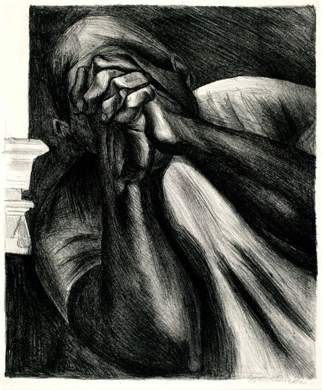 Aflicción / Grief. Artist: José Clemente  Orozco. Date: 1929. Medium: litografía sobre papel / lithograph on paper.