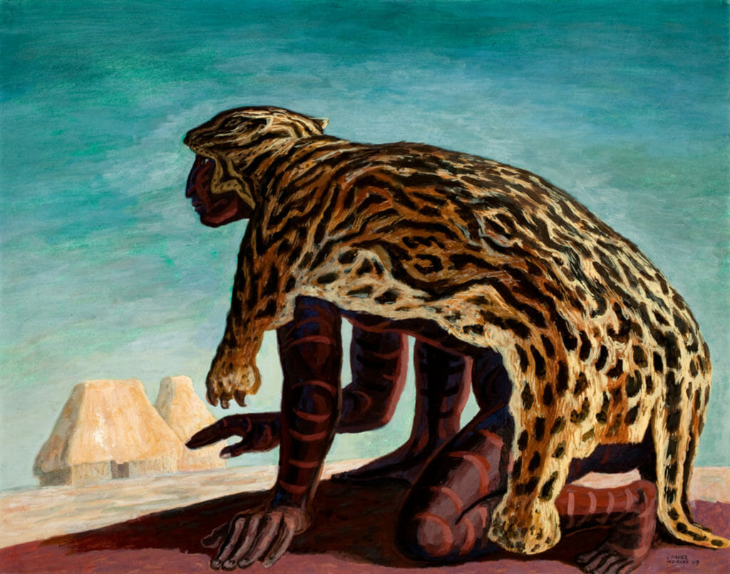 Nahual en acecho / Nahual Lying in Wait. Artist: José Chávez Morado. Date: 1949. Medium: gouache y acuarela sobre papel / gouache and watercolor on paper.