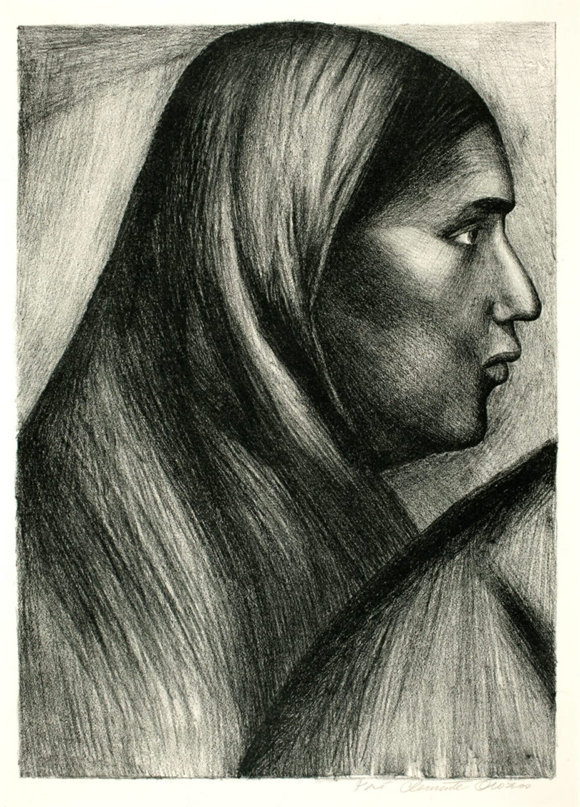 Mujer mexicana / Mexican Woman. Artist: José Clemente  Orozco. Date: 1929. Medium: litografía sobre papel / lithograph on paper.