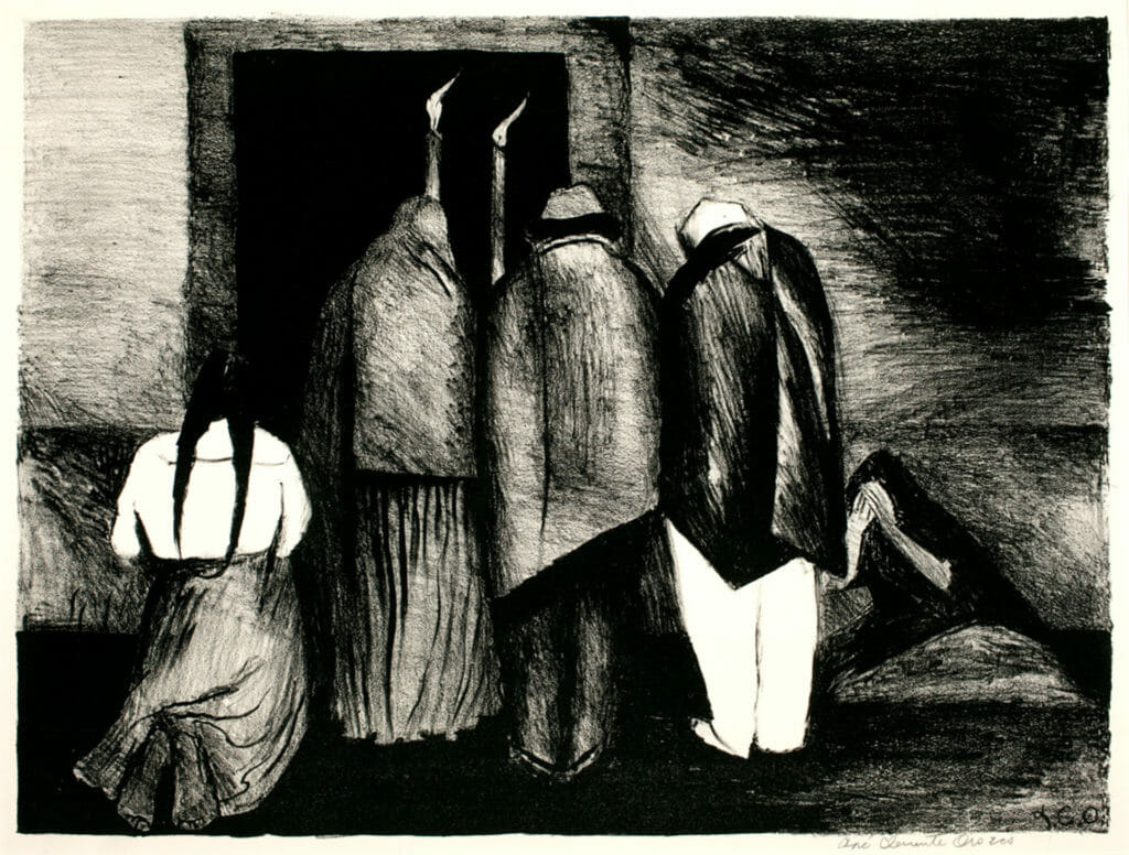 Réquiem / Requiem. Artist: José Clemente  Orozco. Date: 1928. Medium: litografía sobre papel / lithograph on paper.