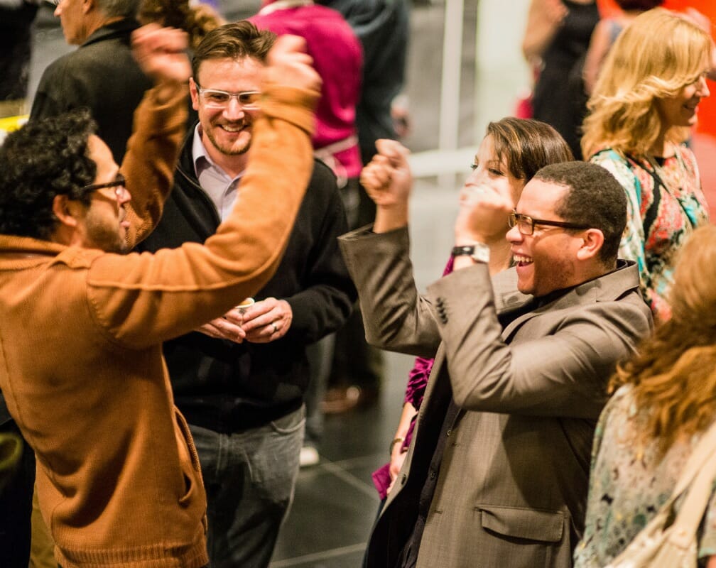 Members celebrating MMoCA Nights. Photo © Maurice Thaler.