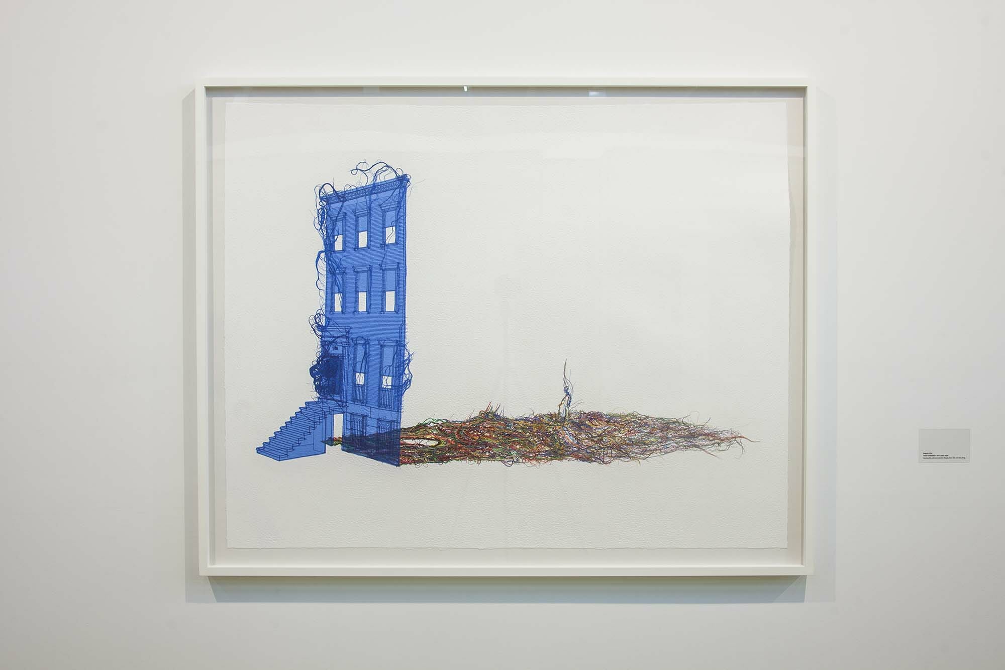 Do Ho Suh, Blueprint, 2014. Watercolor on paper, 17 13/16 x 12 5/8 inches. ©Do Ho Suh, Courtesy of the artist and Lehmann Maupin, New York and Hong Kong.