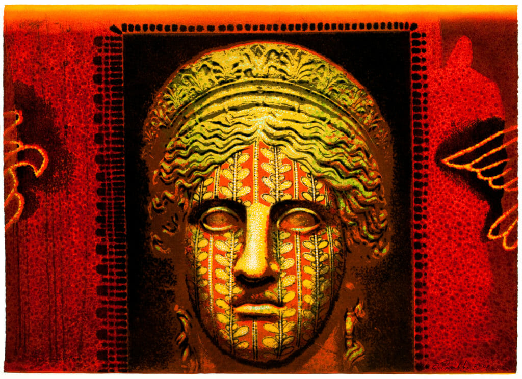 Libertad. Artist: Ed Paschke. Date: 2001. Medium: etching with drypoint, aquatint, and stencil on paper.