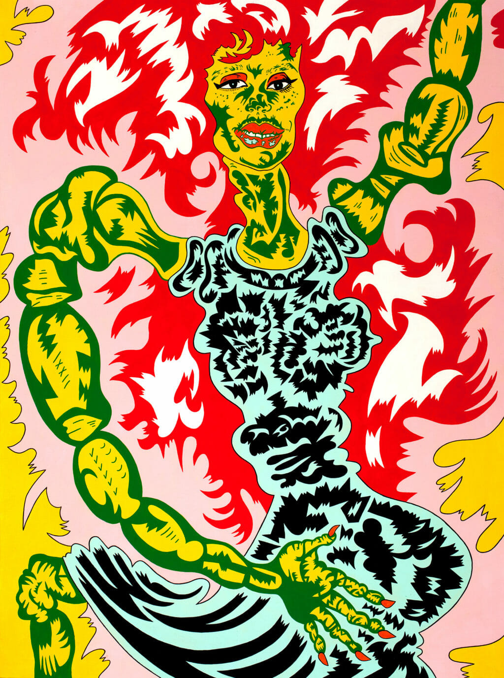 Fire Lady or Monk’s Key Broad. Artist: Karl Wirsum. Date: 1969. Medium: acrylic on canvas.