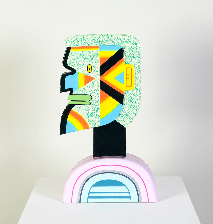 Rudolph Tracy. Artist: Karl Wirsum. Date: 1987. Medium: acrylic on wood.