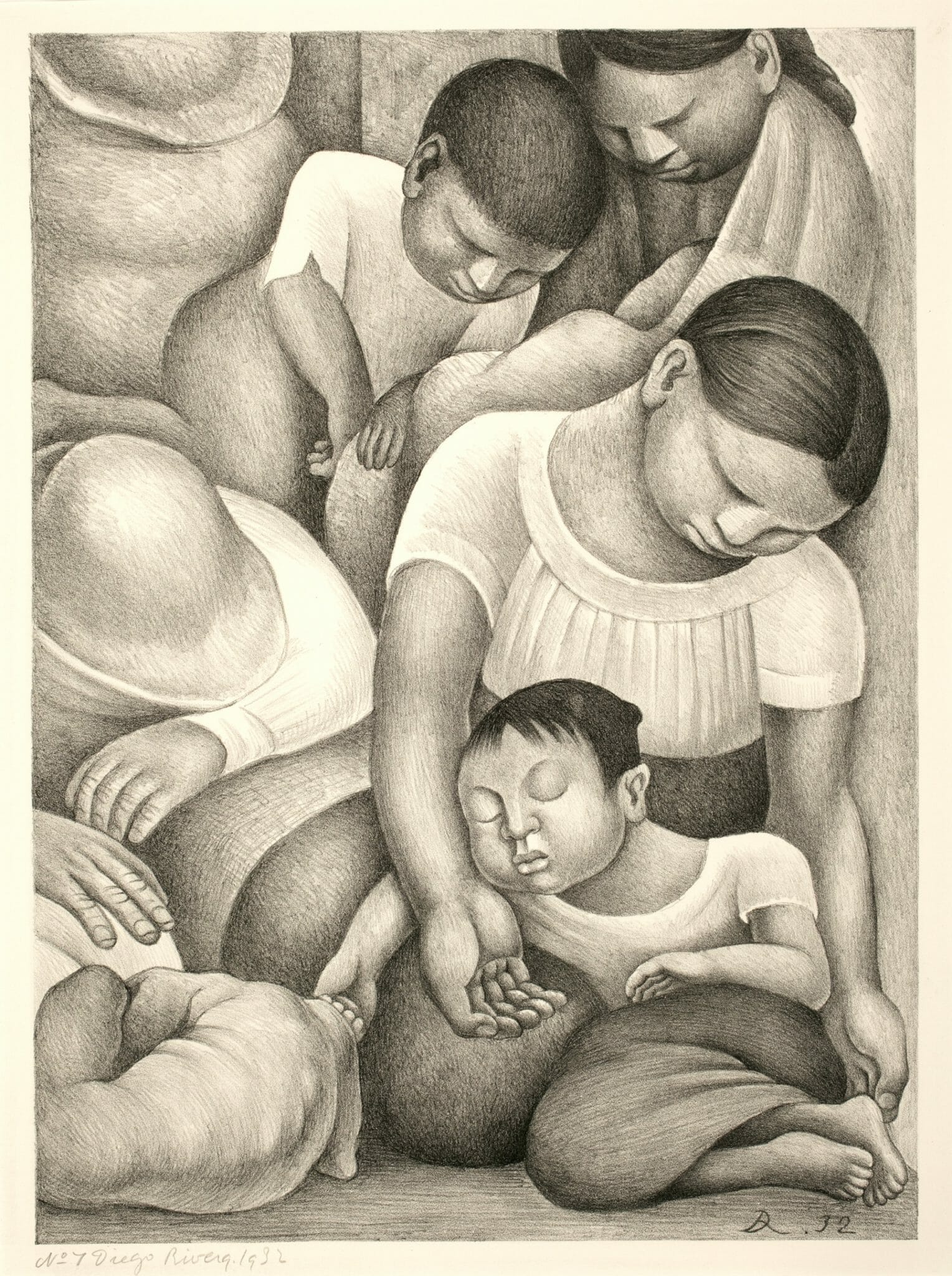 Diego Rivera, El sueño (La noche de los pobres)/Sleep (The night of the poor), 1932. Lithograph, 22 5/8 x 15 7/8 inches. Collection of the Madison Museum of Contemporary Art. Bequest of Rudolph and Louise Langer.