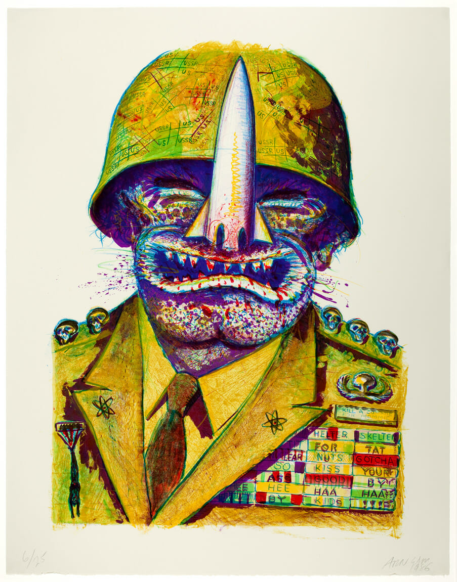 General Nuke. Artist: Robert Arneson. Date: 1986. Medium: lithograph.