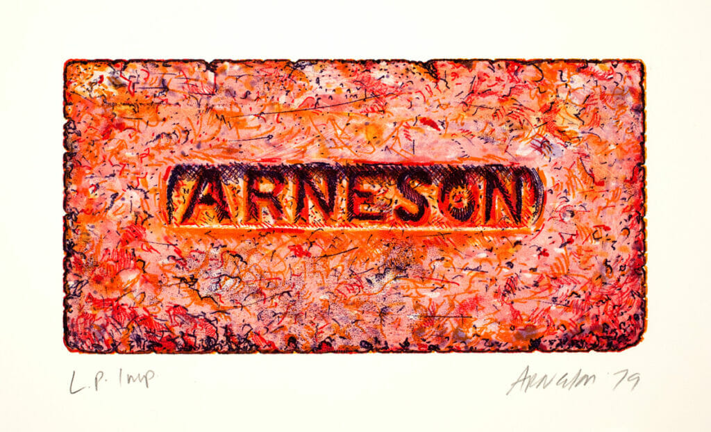 Flat Brick. Artist: Robert Arneson. Date: 1979. Medium: soft ground etching.