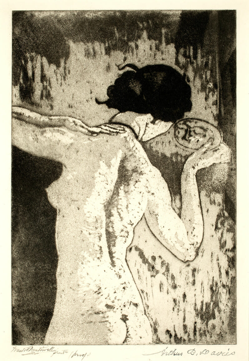 The Antique Mirror. Artist: Arthur Bowen Davies. Date: 1920. Medium: aquatint.