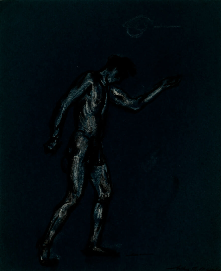 Male Figure. Artist: Arthur Bowen Davies. Medium: chalk and charcoal.