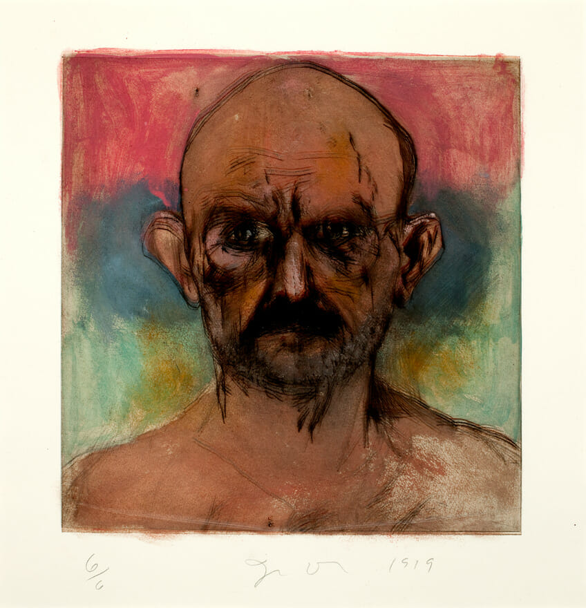 The Hand-Painted Portrait on Thin Fabriano. Artist: Jim Dine. Date: 1979. Medium: etching, drypoint, and electric tools.