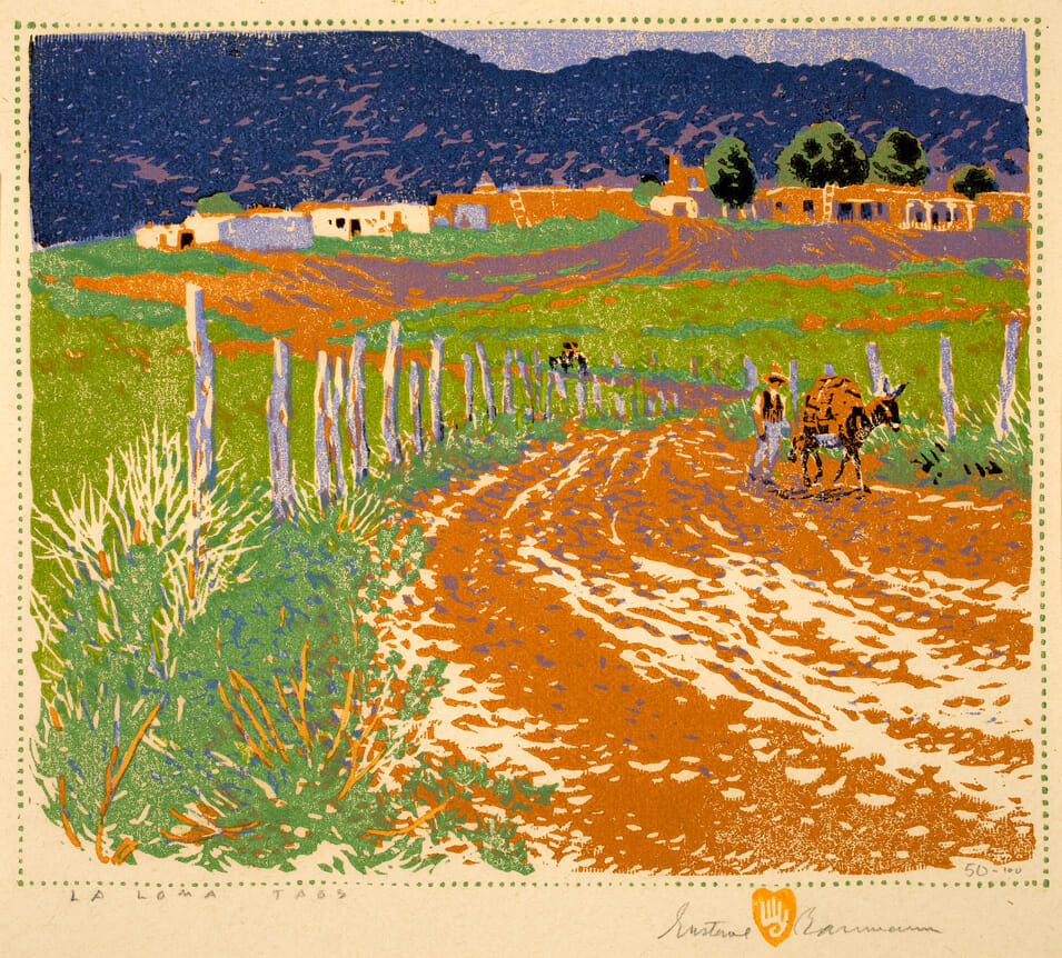 La Loma, Taos. Artist: Gustave Baumann. Date: 1918. Medium: woodcut.