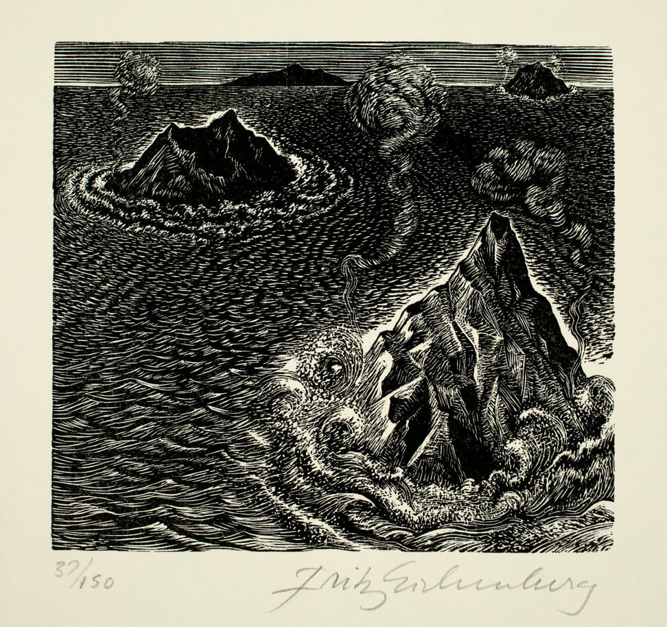 The Third Day. Artist: Fritz Eichenberg. Date: 1976. Medium: wood engraving.