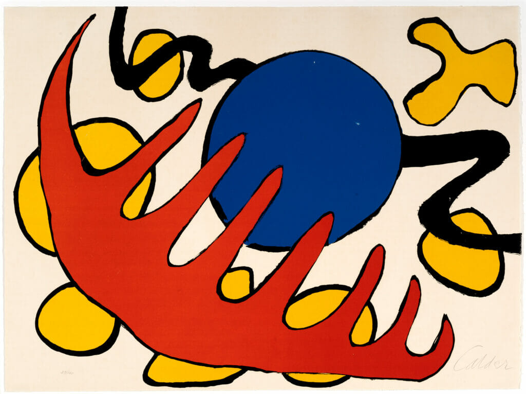 Blue Moon. Artist: Alexander Calder. Date: 1970. Medium: color lithograph on paper.