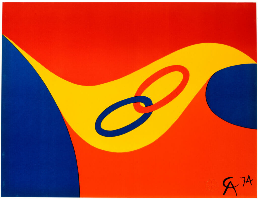 Friendship. Artist: Alexander Calder. Date: 1974. Medium: color lithograph.