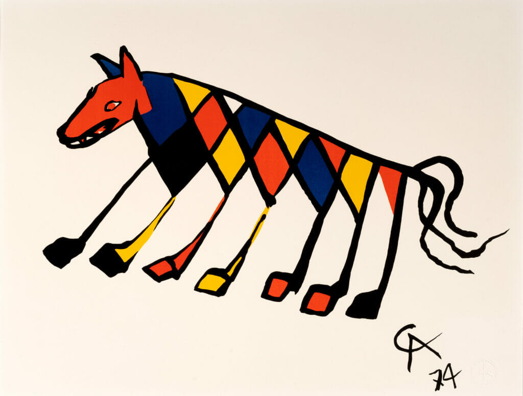 Beastie. Artist: Alexander Calder. Date: 1974. Medium: color lithograph.