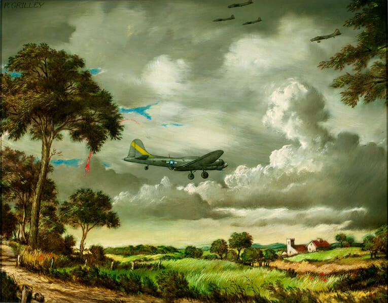 Return from Berlin. Artist: Robert Grilley. Medium: oil on panel (masonite).