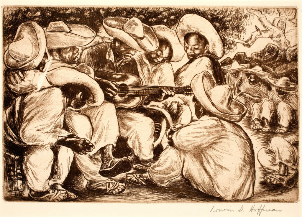 Fiesta. Artist: Irwin D. Hoffman. Date: 1933. Medium: etching.