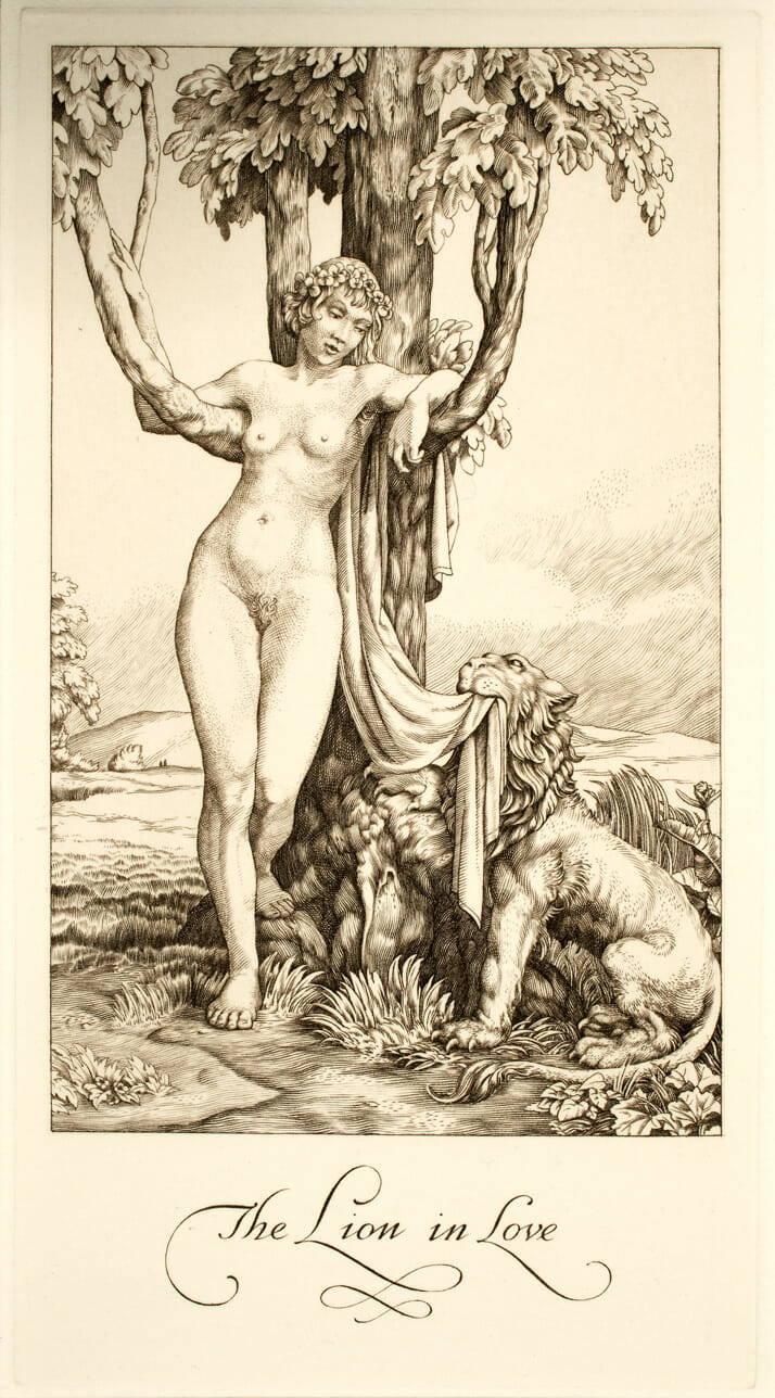 The Lion in Love. Artist: Stephen Gooden. Date: 1930. Medium: line engraving.