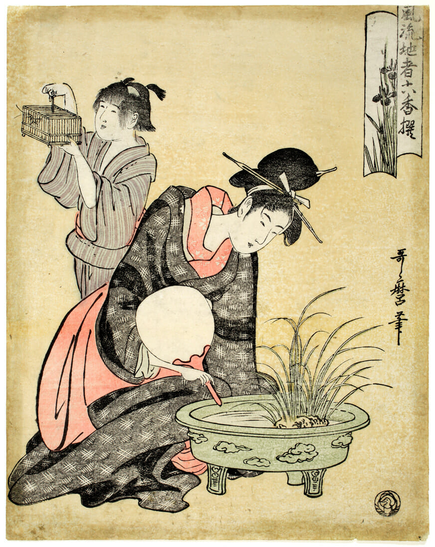 Iris. Artist: Kitagawa Utamaro. Medium: woodblock.