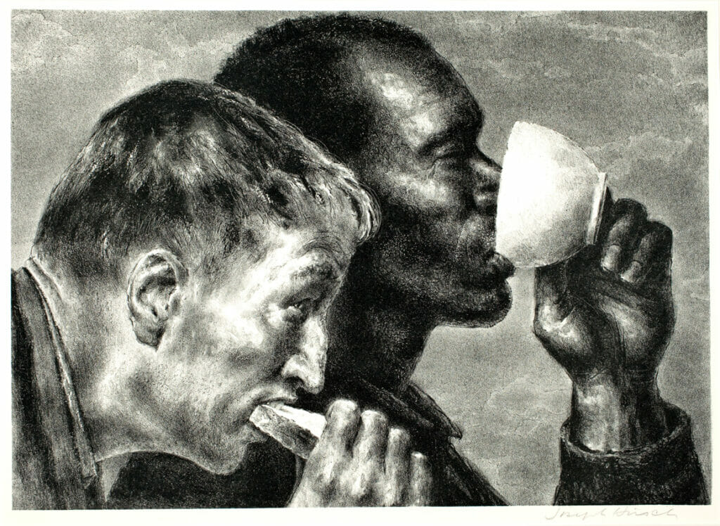 Banquet. Artist: Joseph Hirsch. Date: 1945. Medium: lithograph.