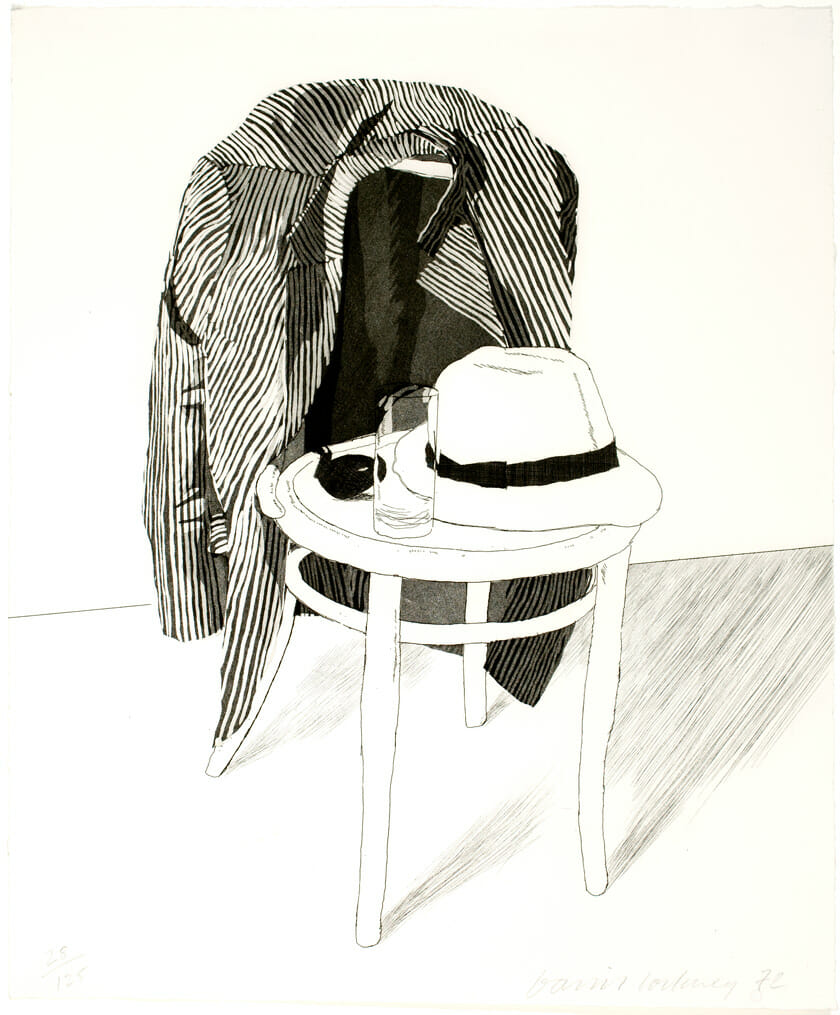 Panama Hat. Artist: David Hockney. Date: 1972. Medium: etching with aquatint on paper.