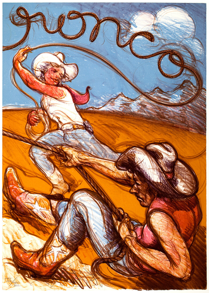 Bronco (Cowboy). Artist: Luis Alfonso Jiménez. Date: 1978. Medium: lithograph.