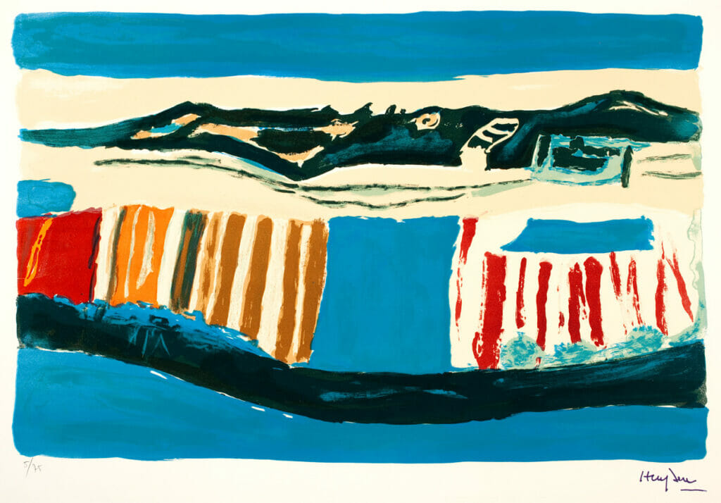 Untitled Blue Landscape. Artist: Henri Hayden. Date: 1969. Medium: lithograph.