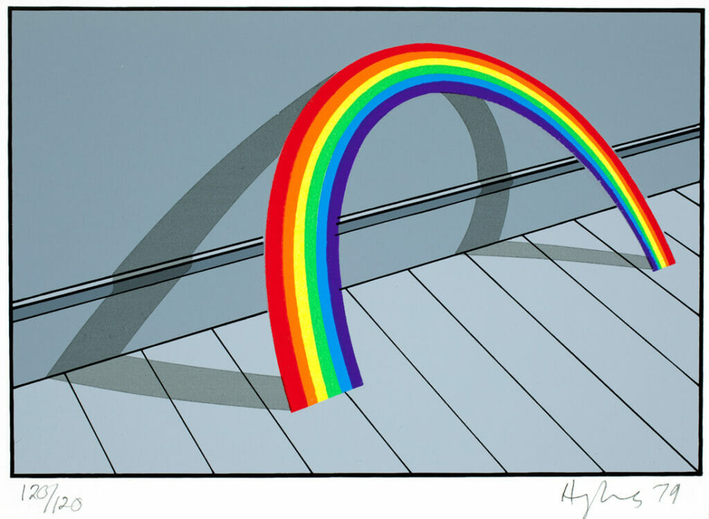 The Domestic Life of A Rainbow. Artist: Patrick Hughes. Date: 1979. Medium: screenprint.