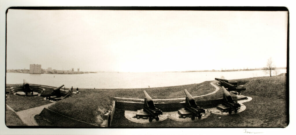 Baltimore Harbor from Ft. McHenry. Artist: Allan Janus. Date: 1981. Medium: polylith photograph.