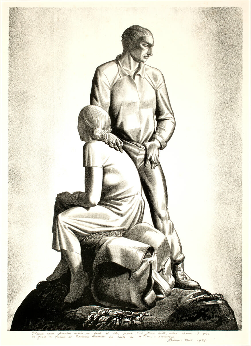 And Now Where. Artist: Rockwell Kent. Date: 1937. Medium: lithograph.