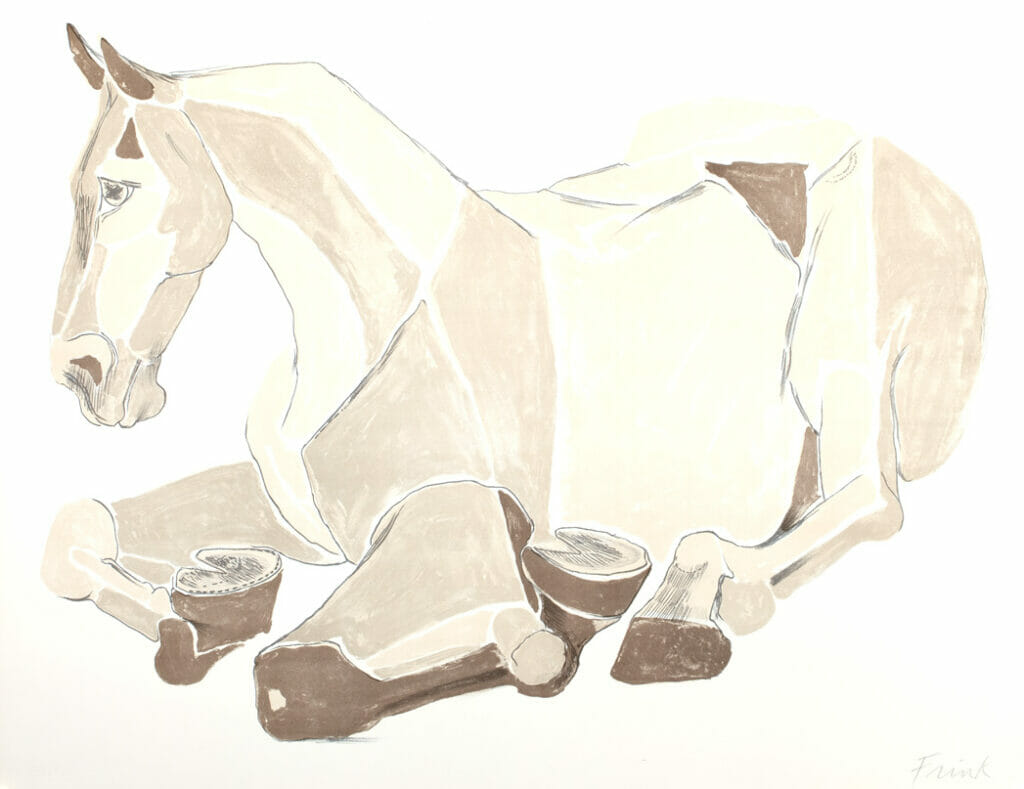 Lying Down Horse. Artist: Elisabeth Frink, Dame. Date: 1972. Medium: lithograph.