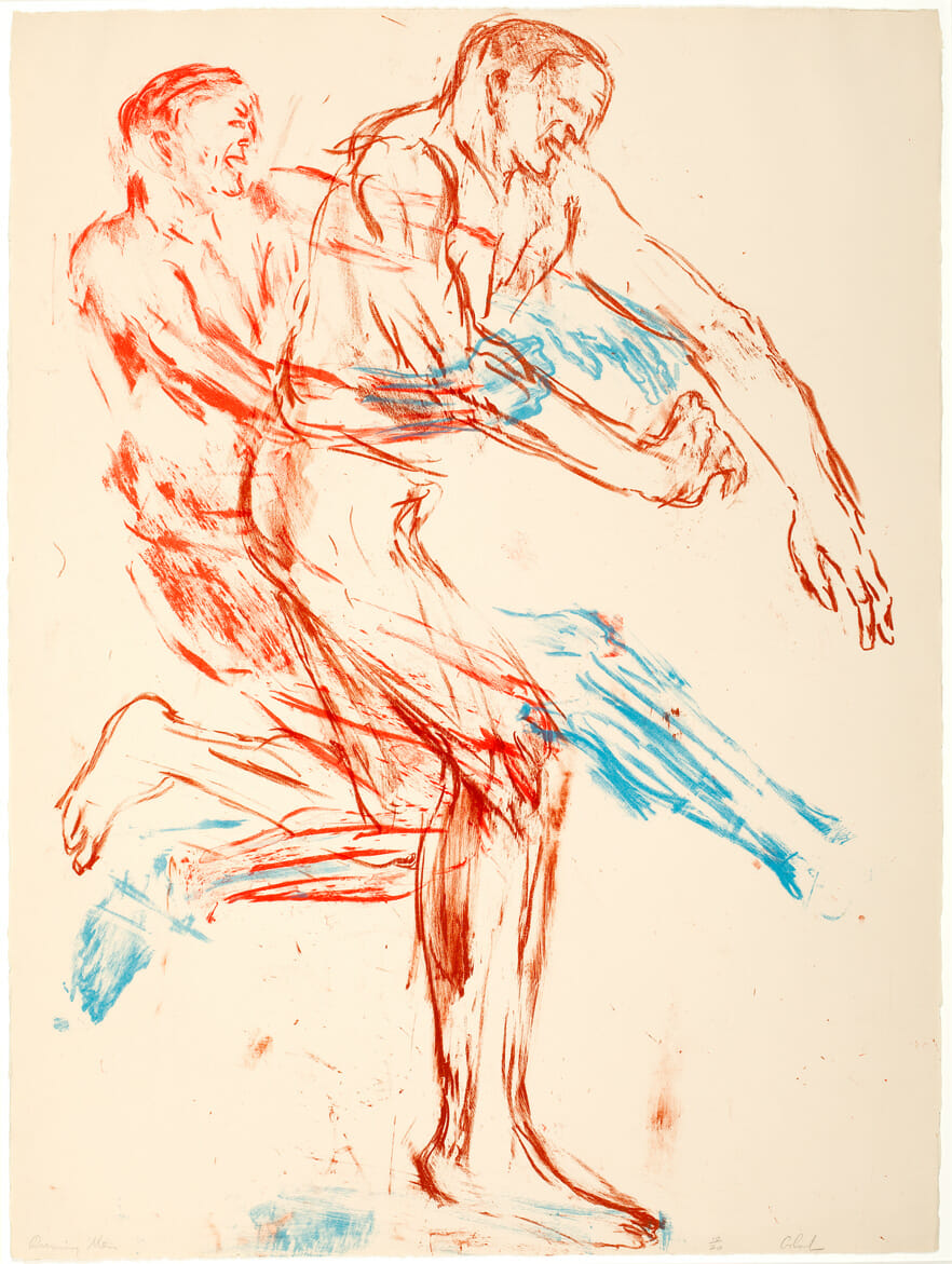 Fleeing Man. Artist: Leon Golub. Date: 1965. Medium: color lithograph on paper.