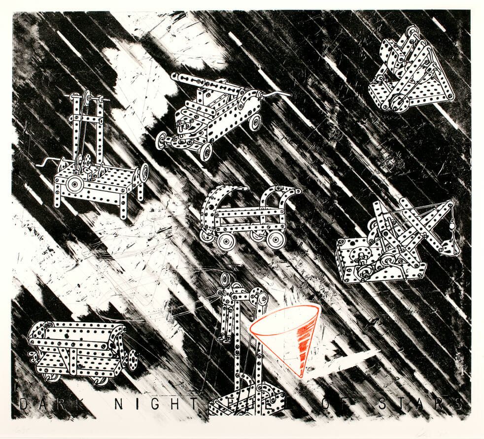 Dark Night Full of Stars. Artist: Vernon Fisher. Date: 1985. Medium: lithograph.