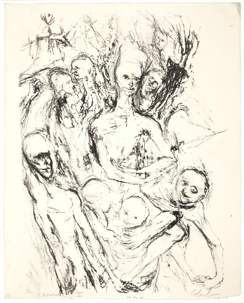 Carnival II. Artist: Leon Golub. Medium: lithograph.