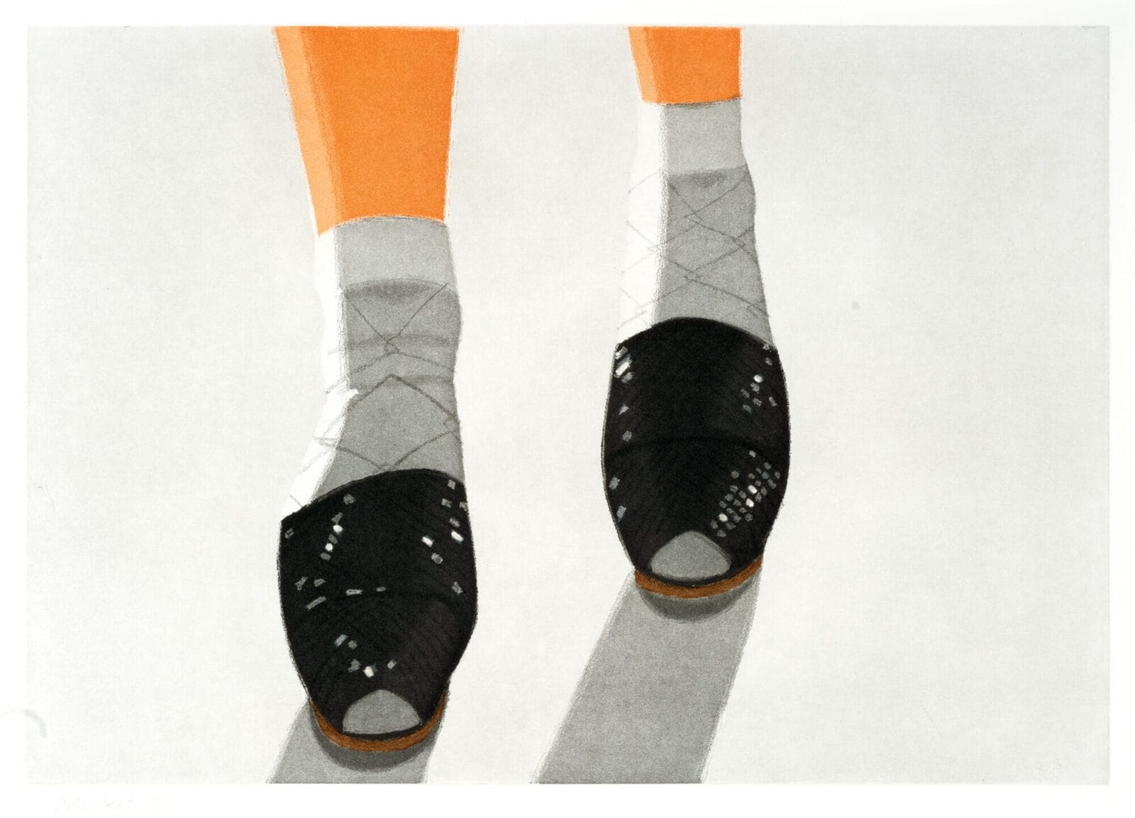 Black Shoes. Artist: Alex Katz. Date: 1987. Medium: color aquatint with soft ground etching on paper.