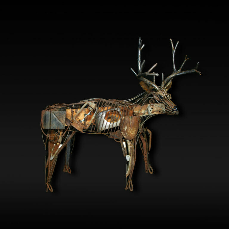 Metal Deer art