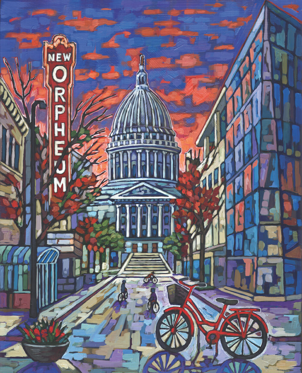 painting showing the Capitol Building on State Street