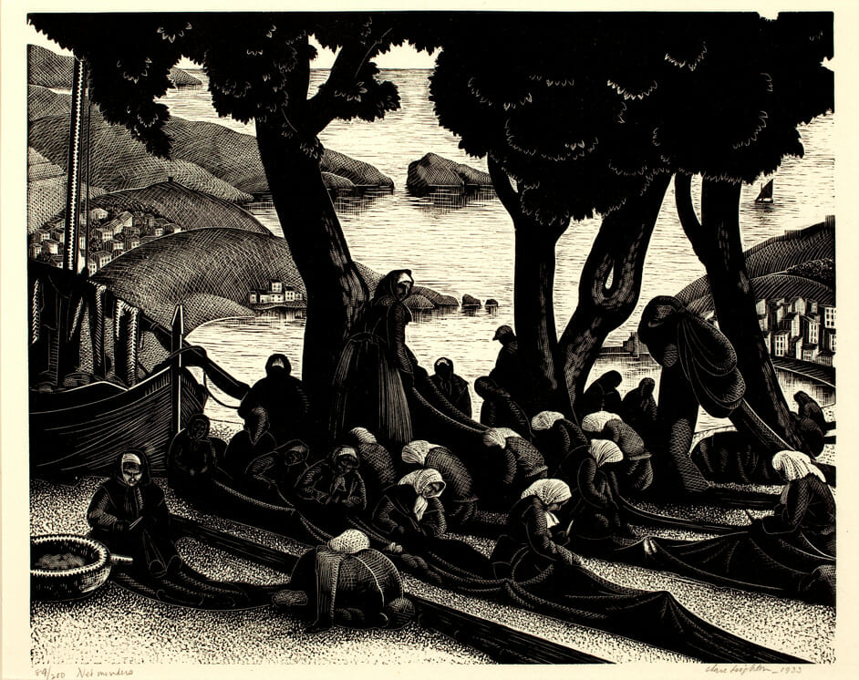 Net Menders. Artist: Claire Leighton. Date: 1933. Medium: wood engraving.