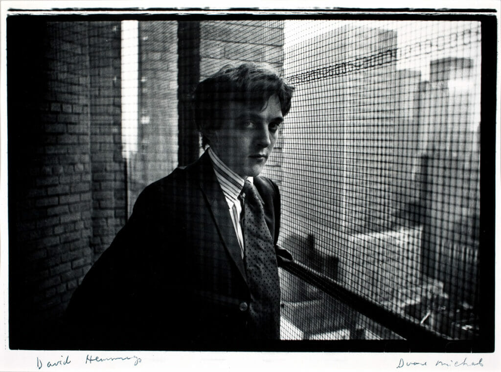 David Hemmings. Artist: Duane Michals. Medium: gelatin silver print.