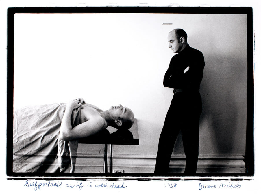 Self-Portrait as if I were Dead. Artist: Duane Michals. Date: 1968. Medium: gelatin silver print.