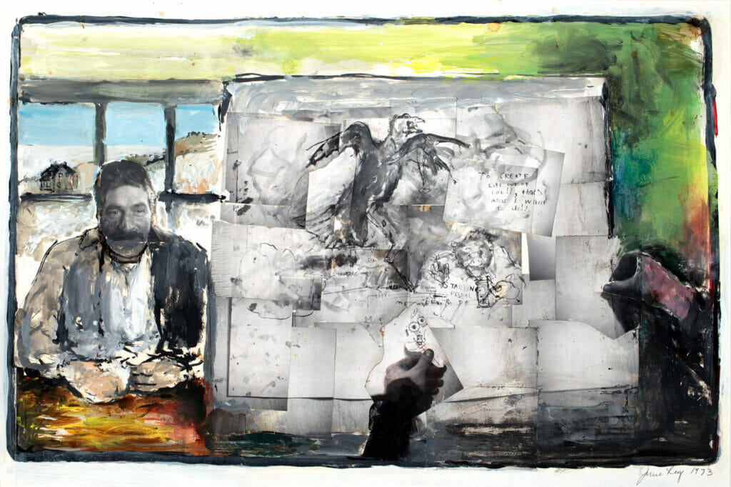 Albert. Artist: June Leaf. Date: 1973. Medium: collage with photographs and acrylic.