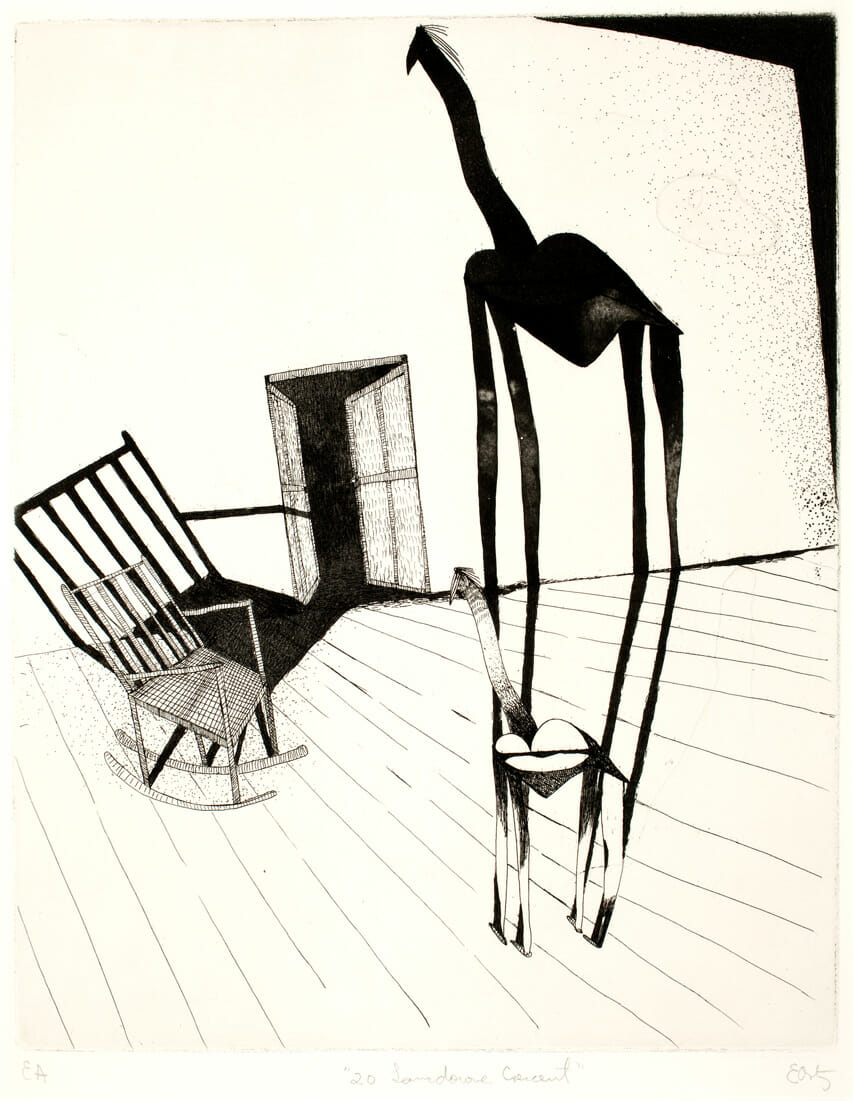 20 Landsdowne Crescent. Artist: Emilio Ortiz. Medium: etching on paper.