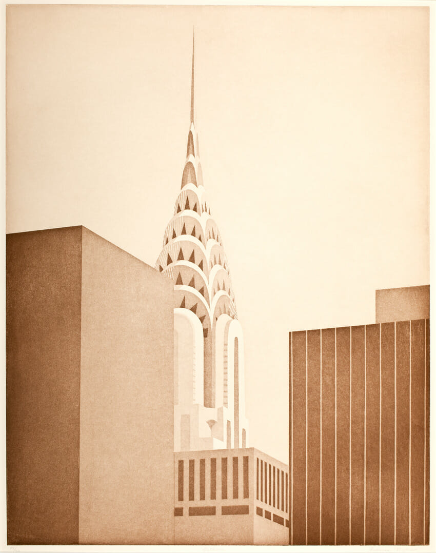 Gotham. Artist: Frances Myers. Date: 1974. Medium: aquatint and stencil.