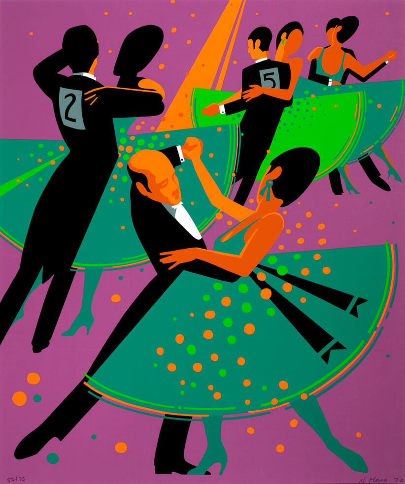 Dancers. Artist: Nicholas Monro. Date: 1970. Medium: screenprint.