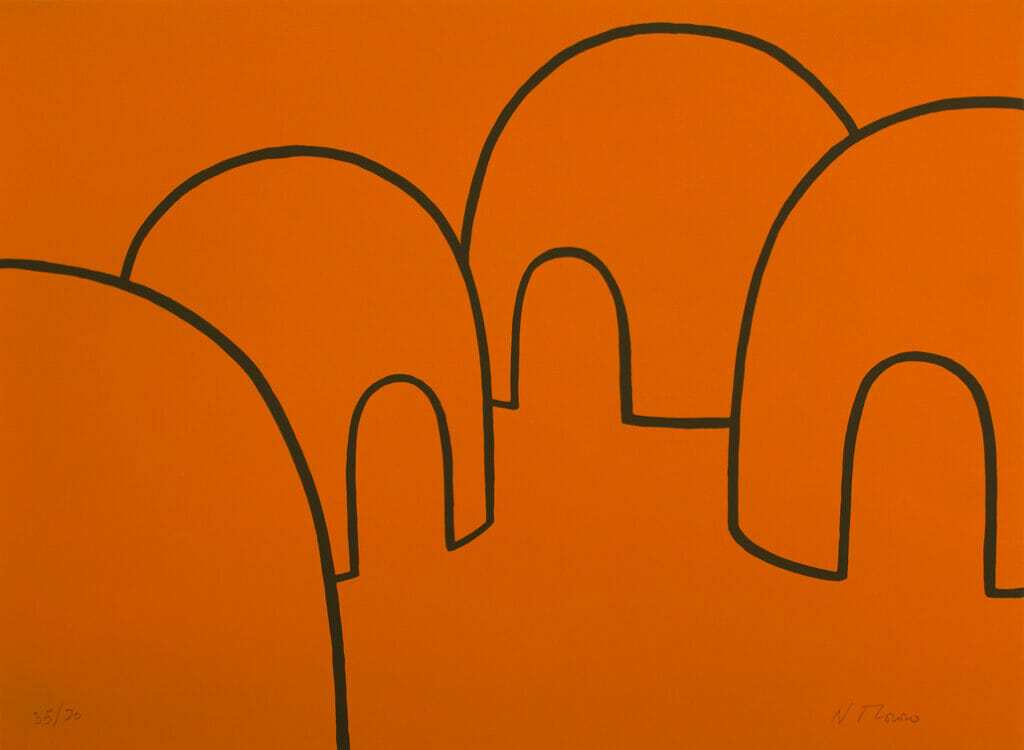 Igloos. Artist: Nicholas Monro. Date: 1971. Medium: screenprint.